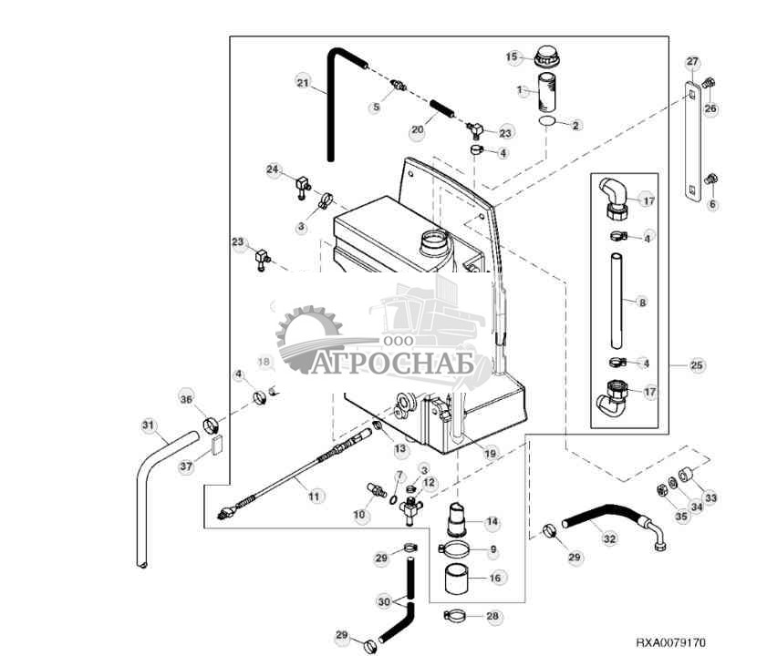 Hydraulic Oil Reservoir (12-Speed Syncro24-Speed PowrSync™) 